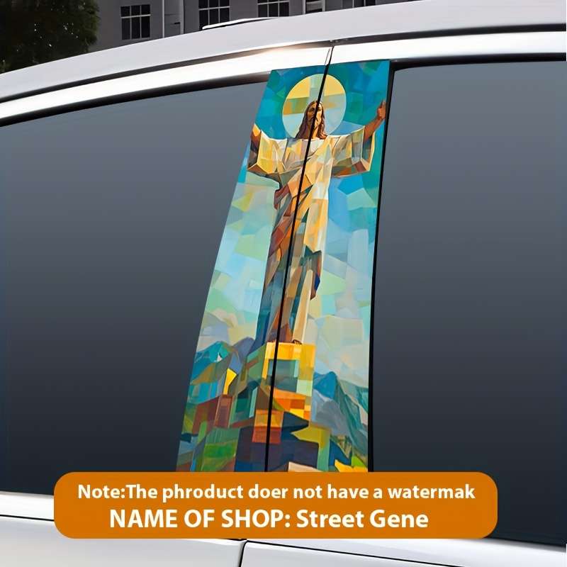 Luxury 2PCS Set   Left And Righ Jesus Christian Themed Stickers