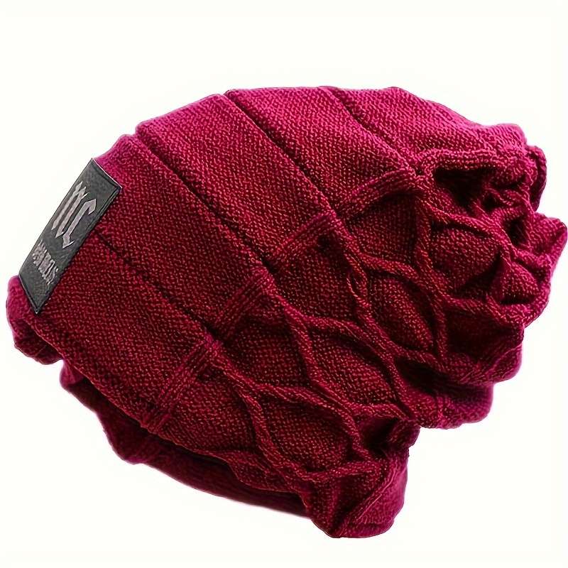 1pc Winter Essential Winter Knit Beanie 100% Acrylic Stretchable Lightweight Windproof wi