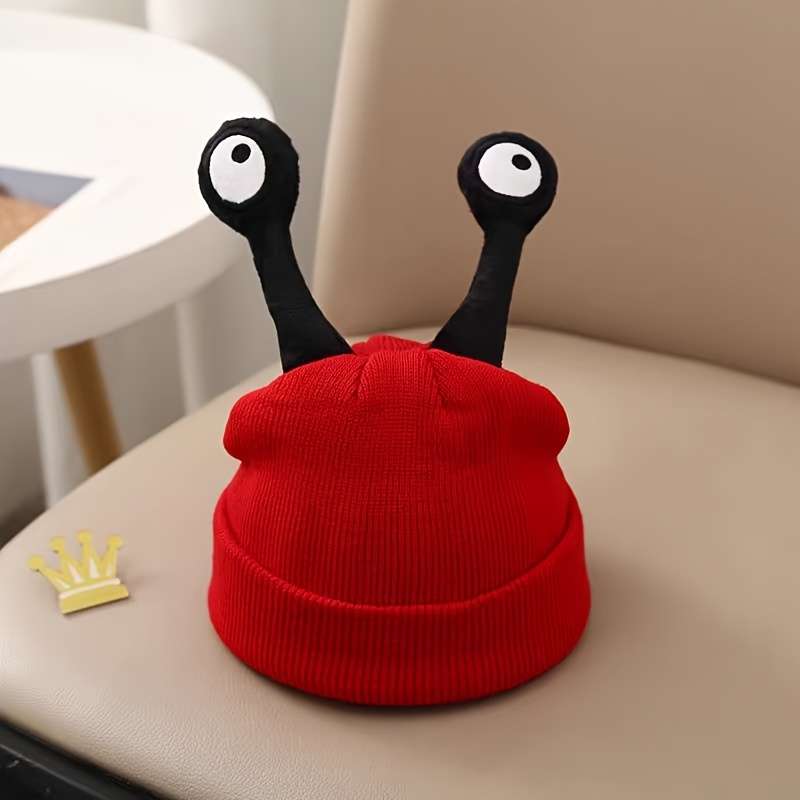 1pc Women's Knit Beanie Hat with Earflap Cartoon Insect Design Soft And Cozy for Fall Winter