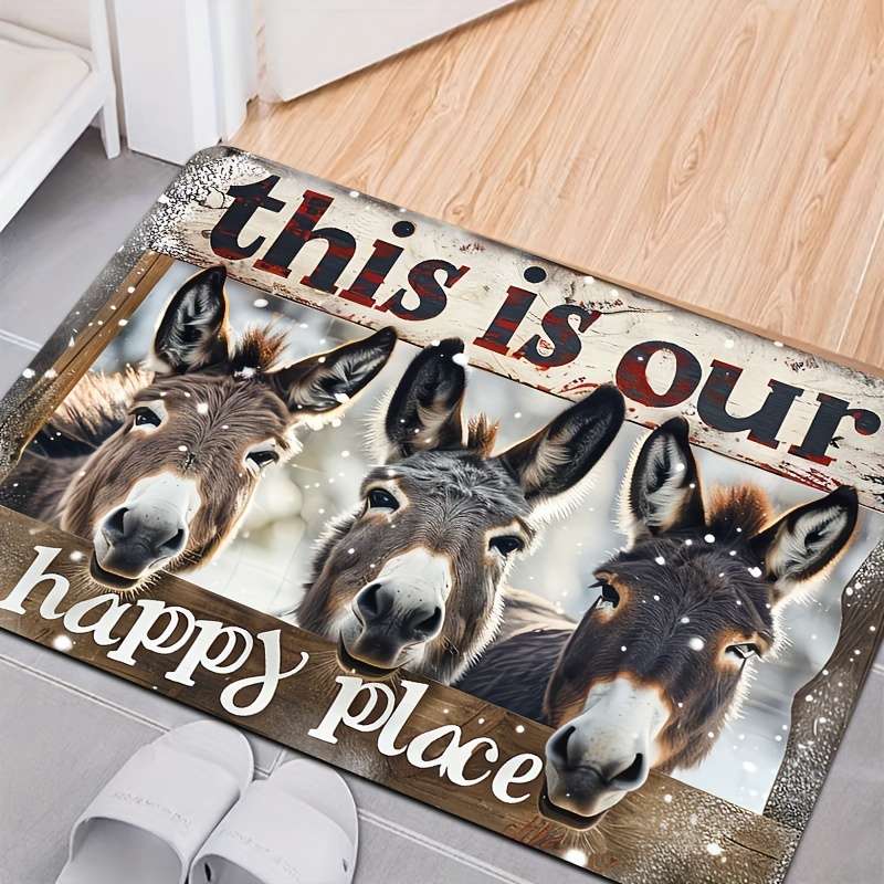 1Pc Brown 19.69x31.49inch 50x80cm Floor Mat