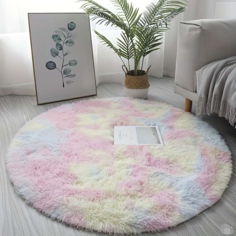 1Pc Rainbow Color 59.99x59.99cm Floor Mat