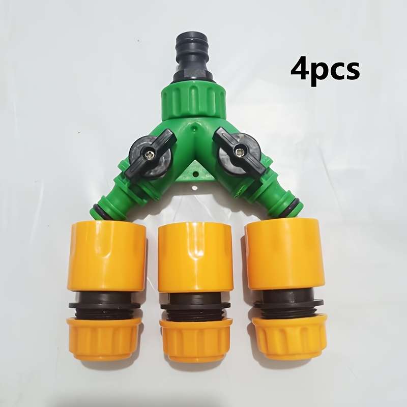 4Pcs Set Y Type Hose Splitter With Quick Connect