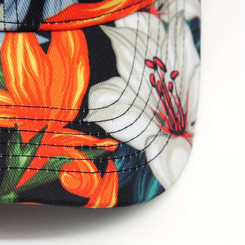 1pc Adjustable Floral Baseball Cap Tropical Leaf and Flower Patterns Lightweight Polyester Sun