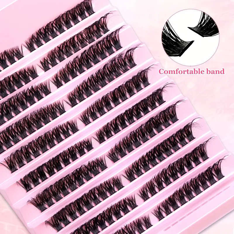 180 Clusters Of False Eyelashes 80D Mixed Length 8-16mm