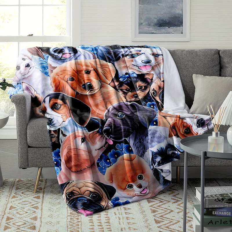1ps Blanket Color Blue Dog size 130150cm