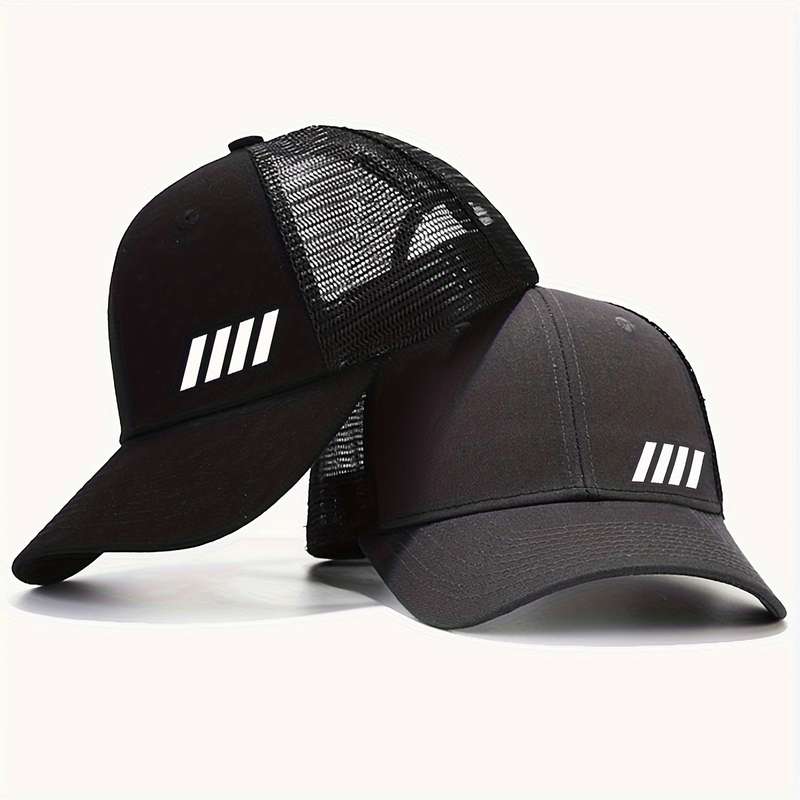 1pc Breathable Mesh Baseball Cap Adjustable Lightweight Sun Hat for Outdoor Sports Hiking for