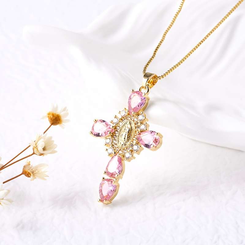 1 Piece Red Jesus Theme Pendant