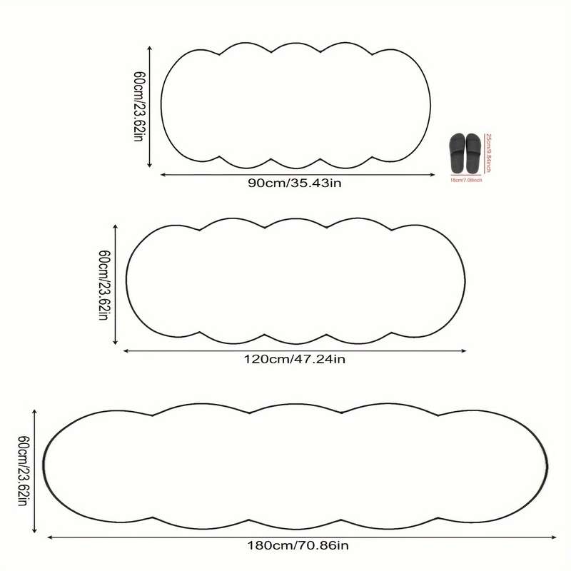 1Pc 23.6x35.4inch 60x90cm Floor Mat