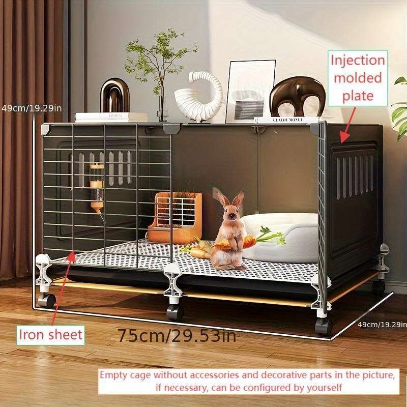 1pc Dark Gray size Single Layer Three Columns 109*49*49CMPet Cage