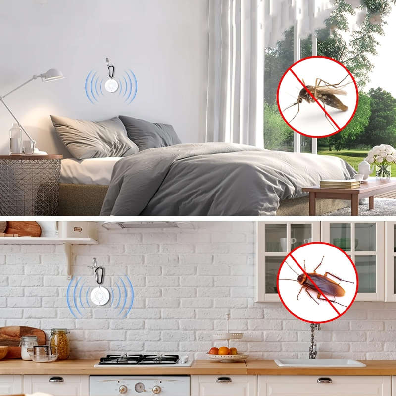 1Pc Portable Ultrasonic Pest Repeller Usb Rechargeable Mosquito Insect Repellent Indoor Outdoor Use