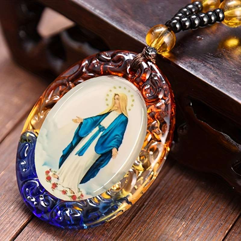 1 Piece Colorful Jesus Theme Pendant