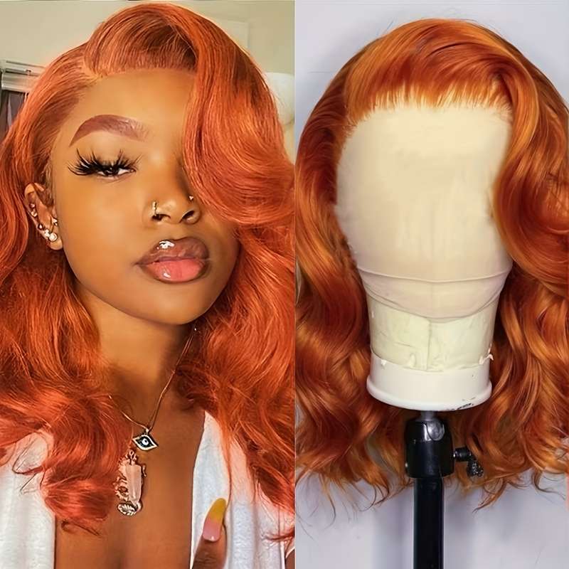 1Pc Orange 45.72cm Fashion Design Wig