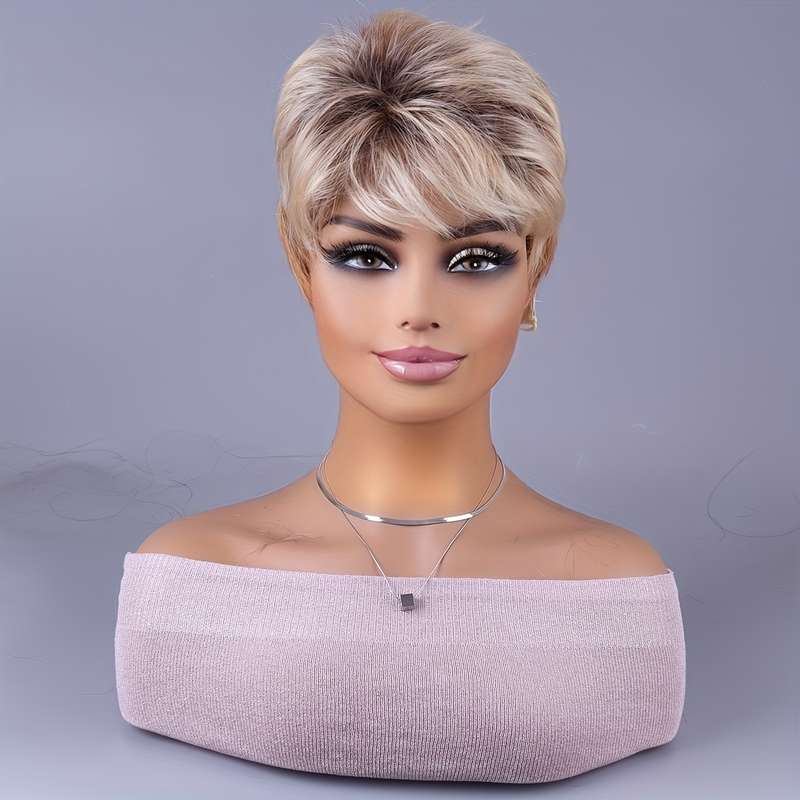 1Pc Golden Brown 20.32cm Fashion Design Wig