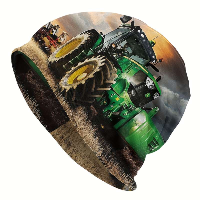 1pc Unisex 3D Truck Thin Beanies Caps Brimless Hat For Outdoor Activity Ideal Choice For Gift