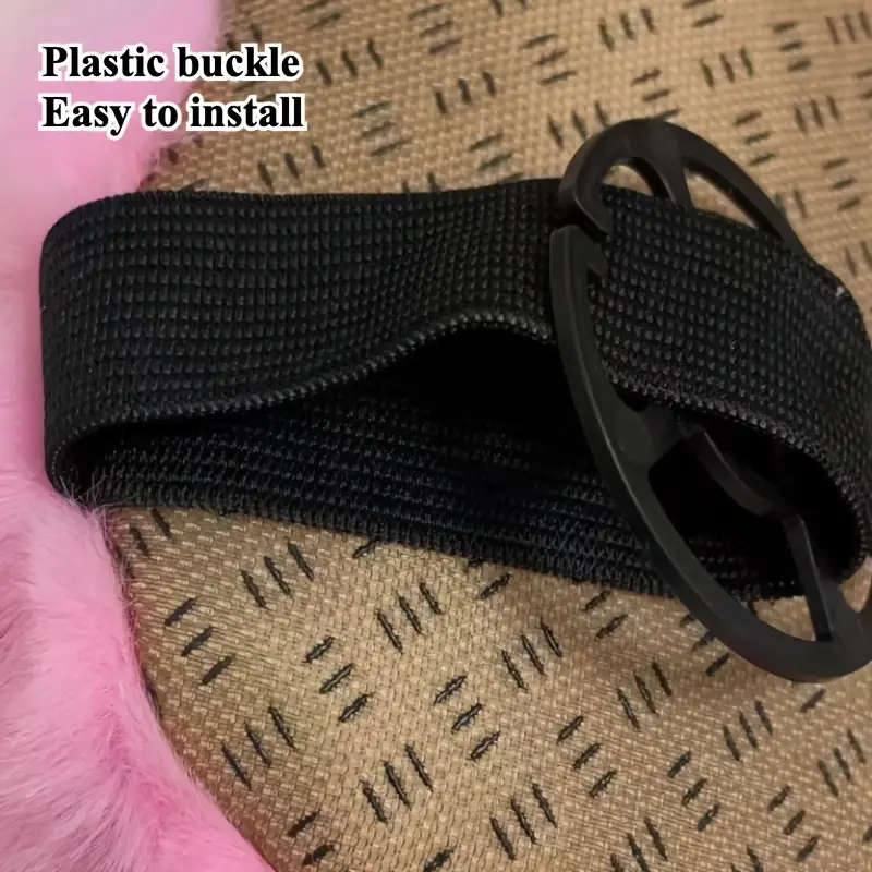 1pc Luxury Plush Imitation Rabbit Fur Car Seat Cushion