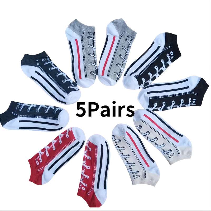 5 Pairs Mixed Color One Size High Elastic Socks