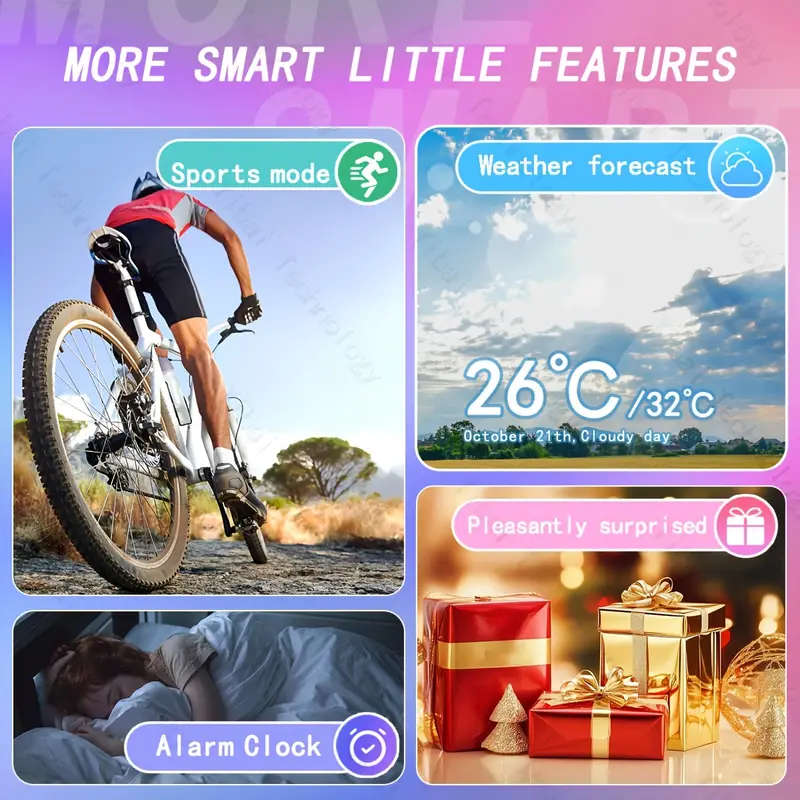 5.11cm HD Full Screen Touch Smartwatch for Men Women Fitness Tracker with Call Function Calorie