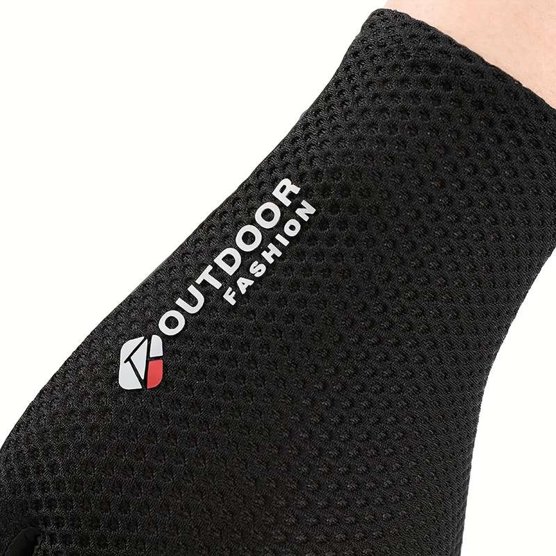 1 Pair Black One Size Outdoor Sports Gloves