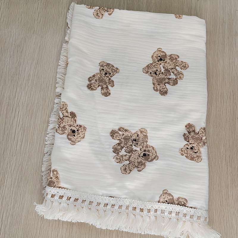 1ps Blanket Color Light Yellow Twin Bears