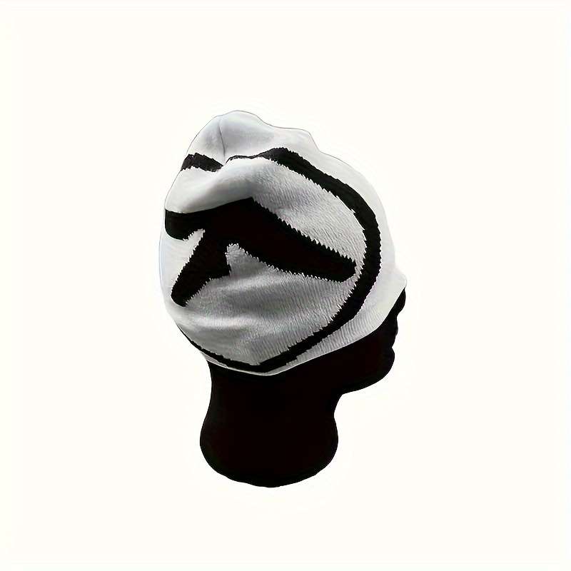 1pc Y2K Hip-Hop Style Knit Beanie Hat C Acrylic Stretchable Skull Cap Street Fashion Jacquard Desi