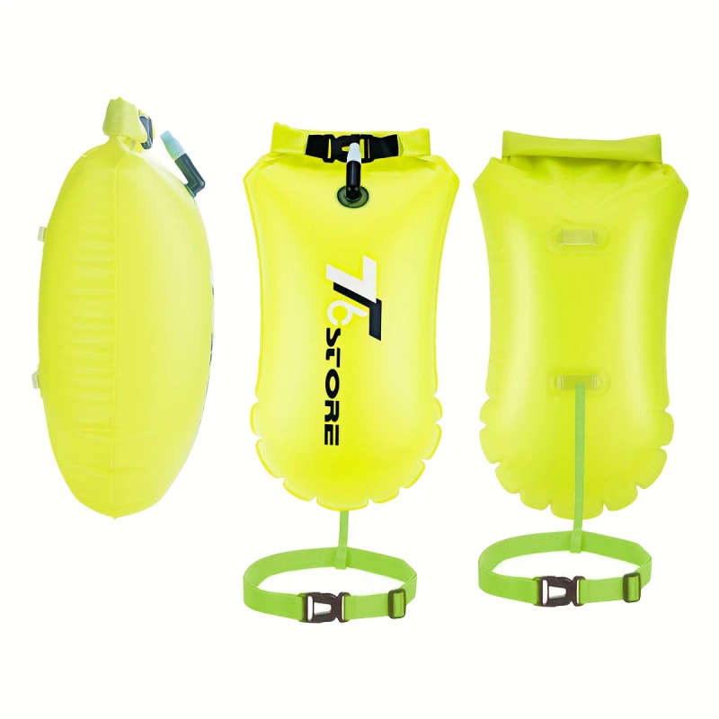 1pc 20L Swim Buoy Waterproof Dry Bag Swim Safety Float Keep Gear Dry for Boating Kayaking Fishing Ra