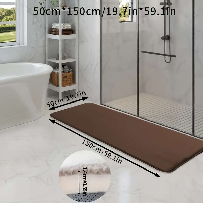 1Pc Coffee Color 50x150cm Floor Mat