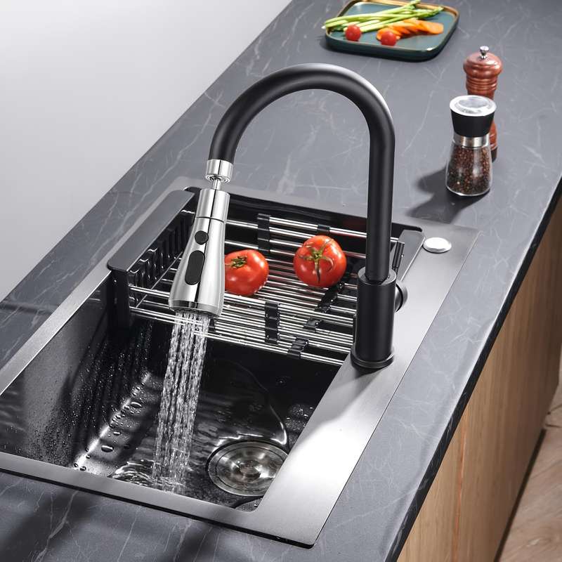 1pc Modern Kitchen Faucet RV Kitchen Faucet Polished Treatment Single Hole Installation Kitc
