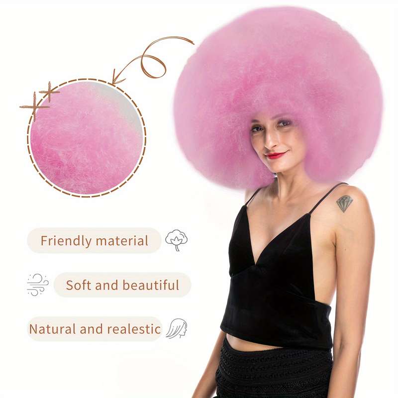 1Pc Pink Red Color 30.48cm Fashion Design Wig
