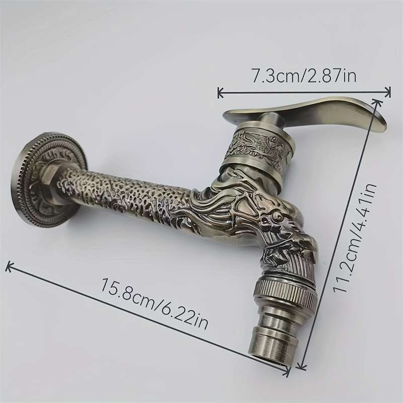 1 Piece Retro European Style Long Green Dragon Faucet