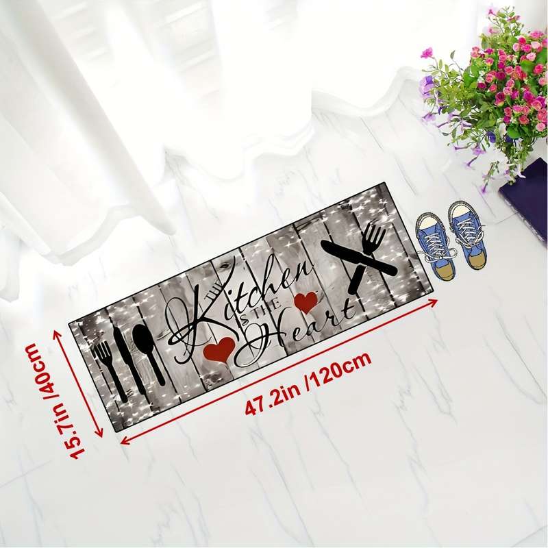 1Pc 16x47inch 40x120cm Love Floor Mat