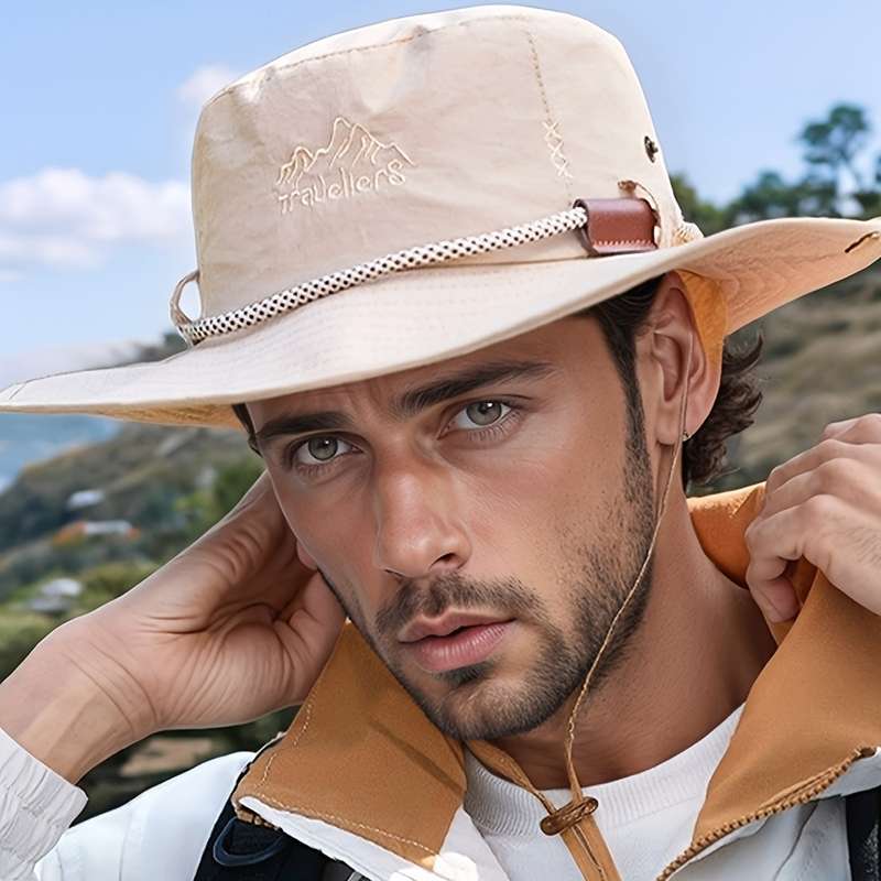 1pc of a Stylish Outdoor Men'S Wide-Brimmed Fisherman Hat Sun Hat And Summer Sun Protection H