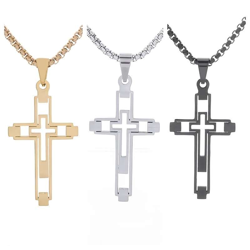 1 Piece Black Jesus Theme Pendant