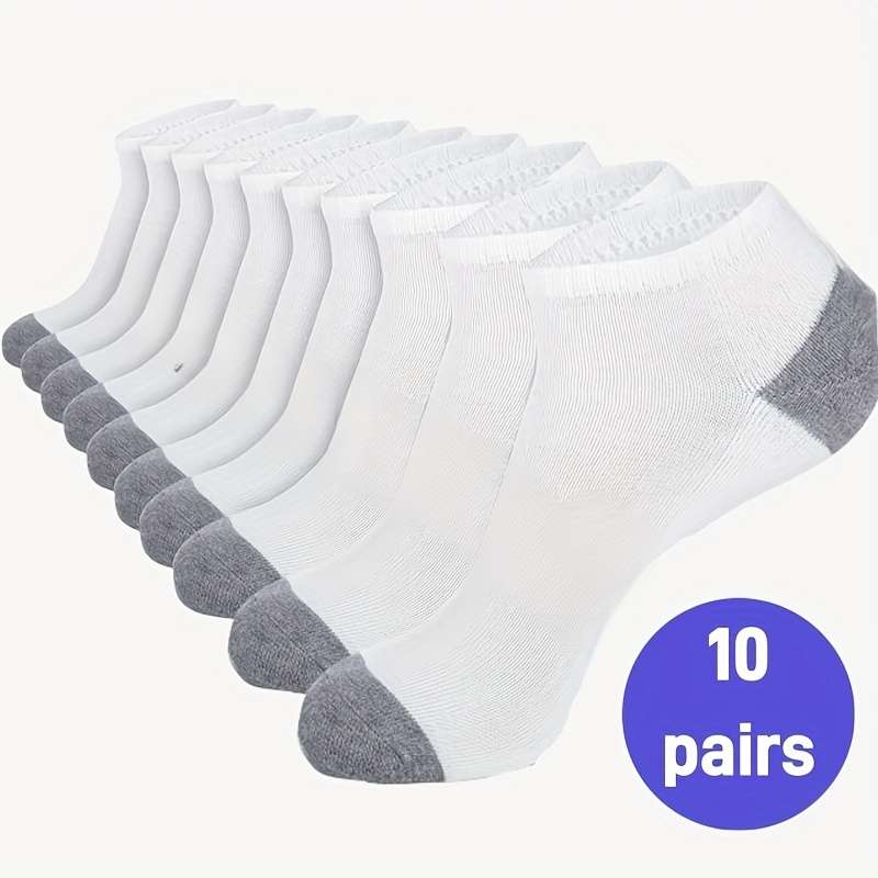 10 Pairs White One Size High Elastic Socks