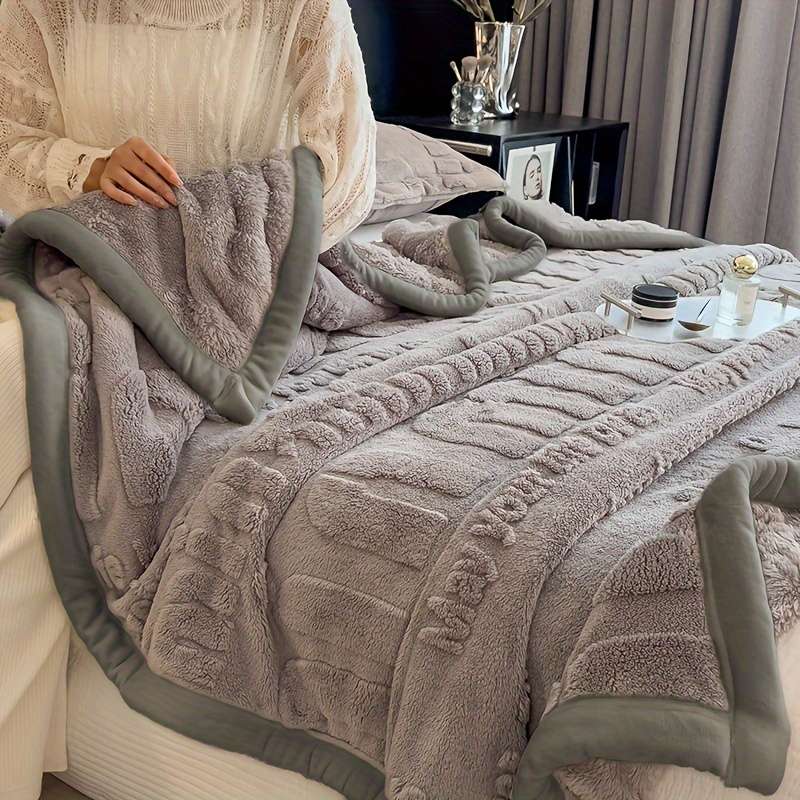 1ps Blanket Color Gray Edge   Ultimate Gray size 100cmx150cm