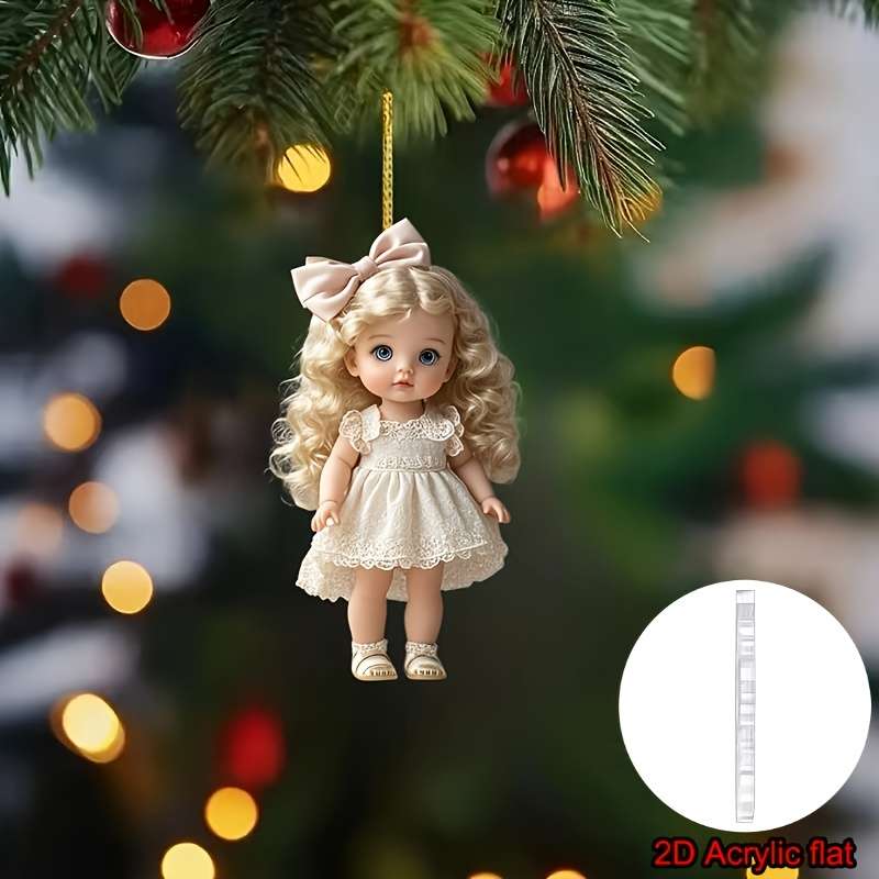 1pc 2D Flat   Classic Acrylic Doll Pendant Multi-Functional Hanging Ornament Suitable for B