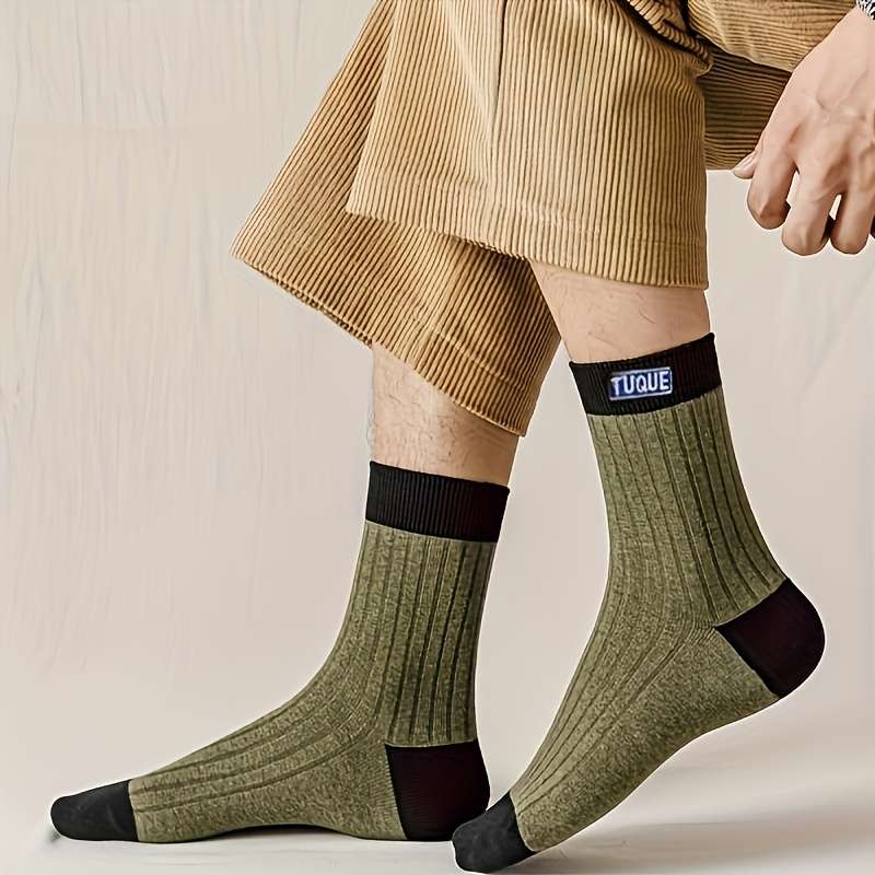 10 Pairs Brown One Size High Elastic Socks