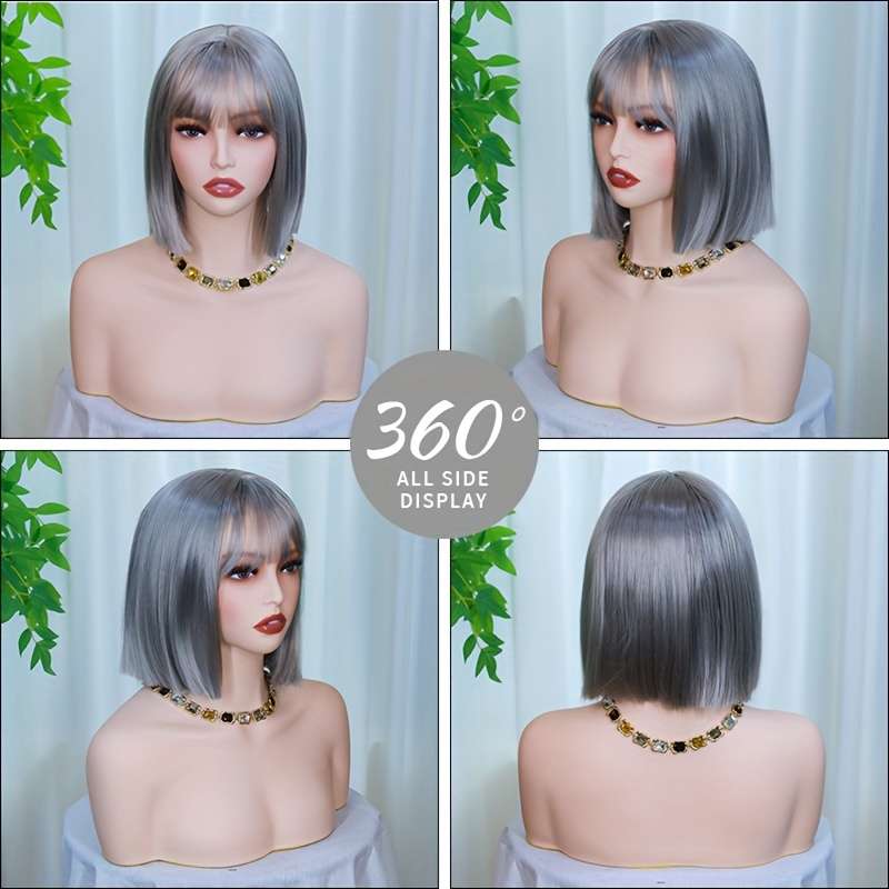 1Pc Black 30.48cm Fashion Design Wig