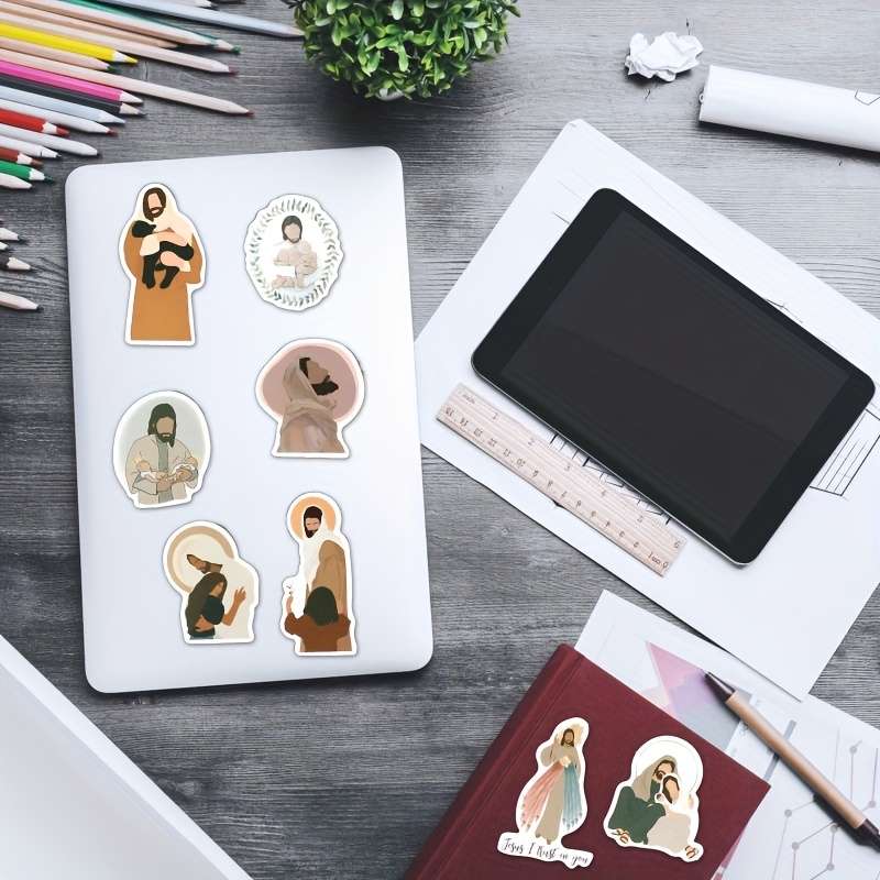 60pcs Jesus Christian Themed Stickers