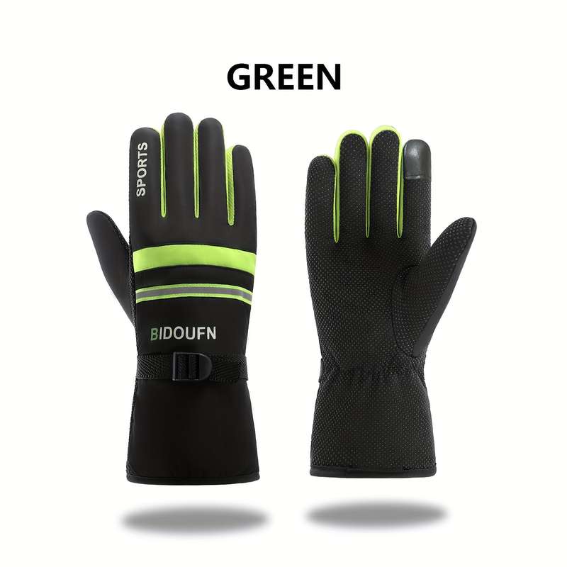 1 Pair Orange Warm Gloves