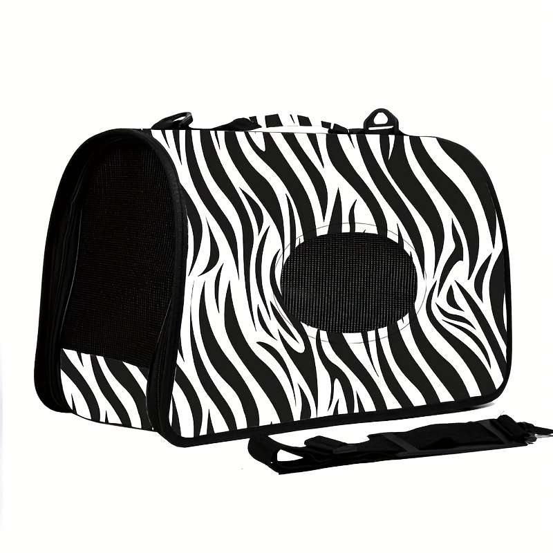 1pc Zebra Print Pet Bag