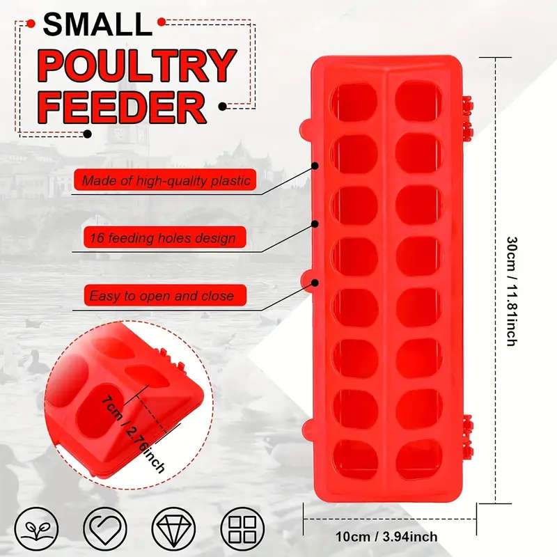 6-Piece Poultry Feeder Chicken Feeder and Drinker Set