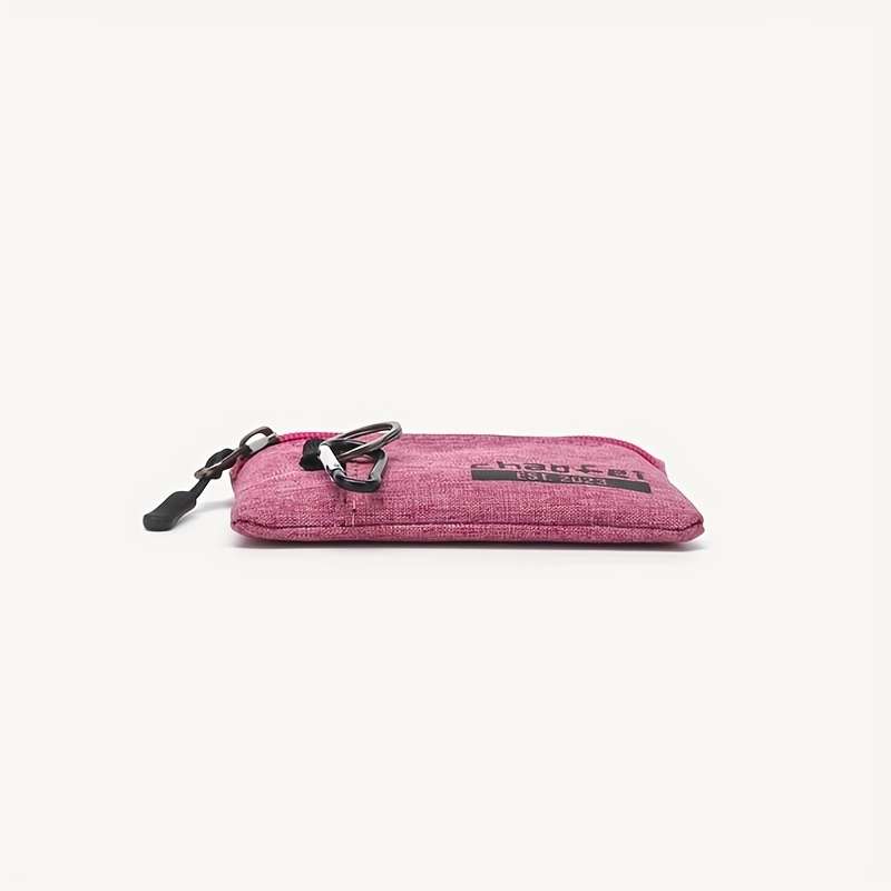 1pc Oxford Fabric Coin Purse Portable Key Card Holder Fashionable Mixed Colors