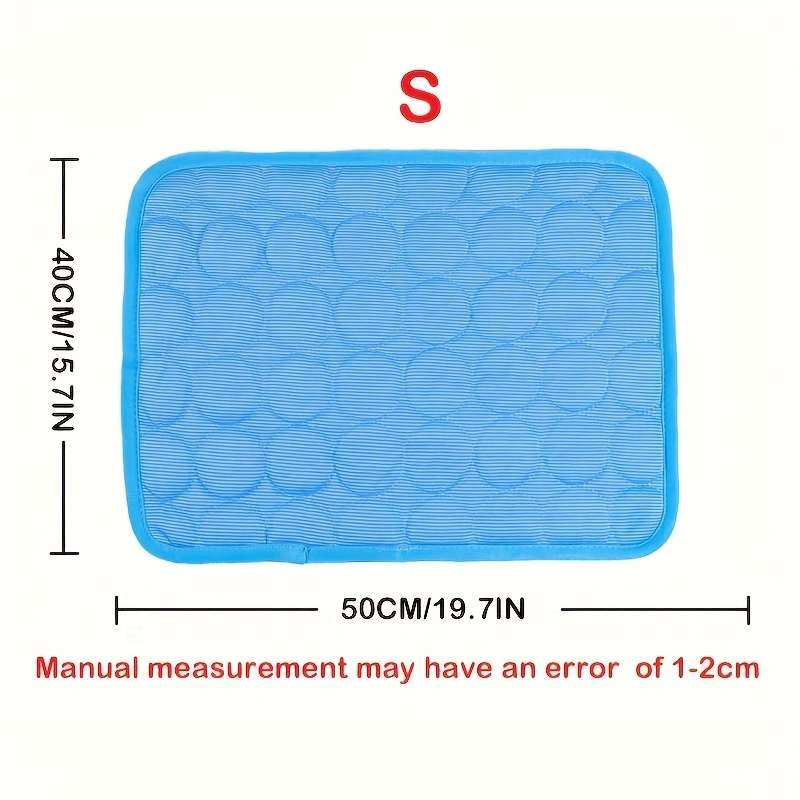 1piece Blue Viscose Mat Cooling Pad