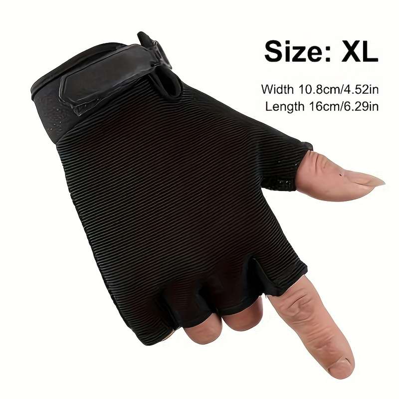 1 Pair Black Size XL Outdoor Sports Gloves