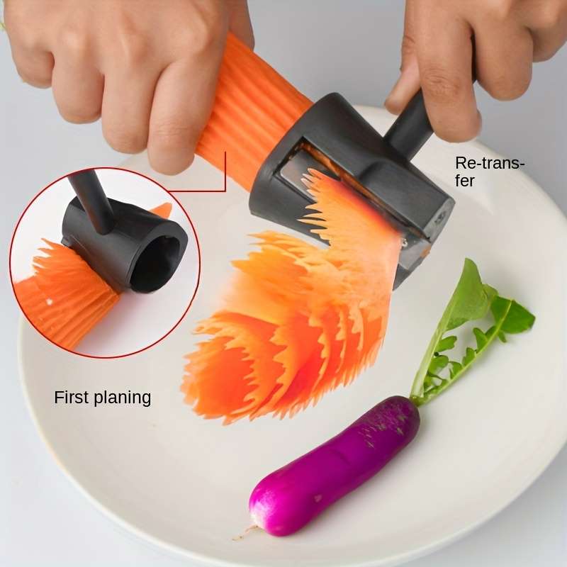 1pc Multifunctional Spiral Roller Creative Cucumber Carrot Cutter Fruit And Vegetable Knife