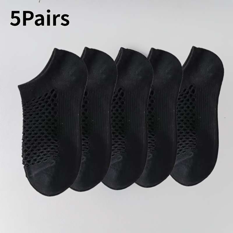 5 Pairs White One Size High Elastic Socks