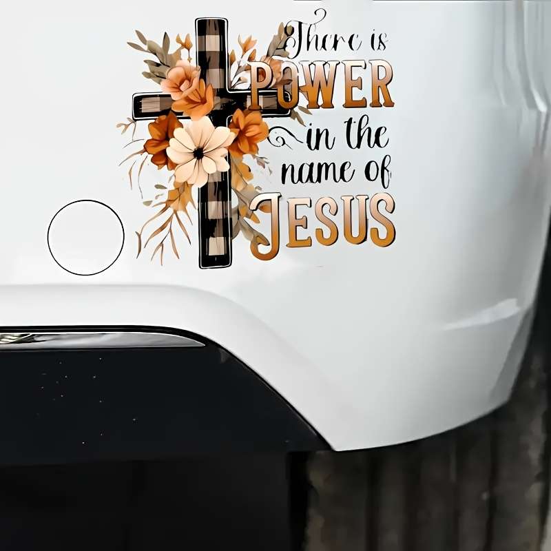 1pc   13.97 cm x 13.97 cm Jesus Christian Themed Stickers
