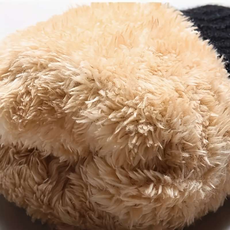 1 Pair Beige Color Warm Gloves