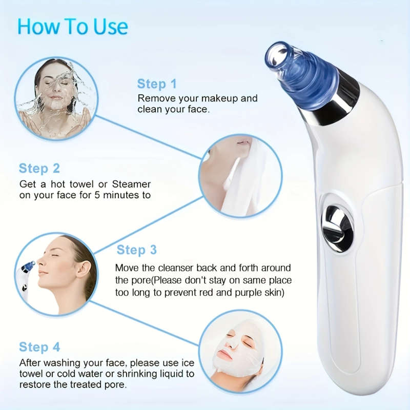 Nasal cleaning tools Electric pore cleaner blackhead remover vacuum for Women and Men nose