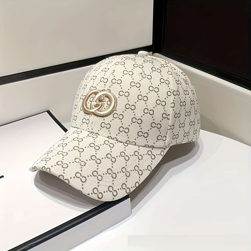 1pc Peaked Cap New Fashion Print Light Luxury Trendy Baseball Cap